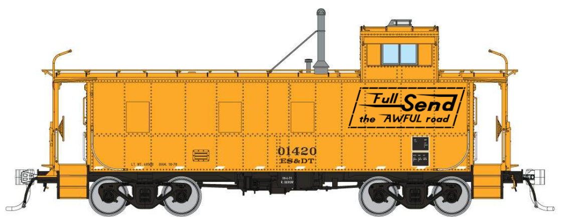 PRE-ORDER - HO Rapido ES&DT Caboose #01420 "Modernized"