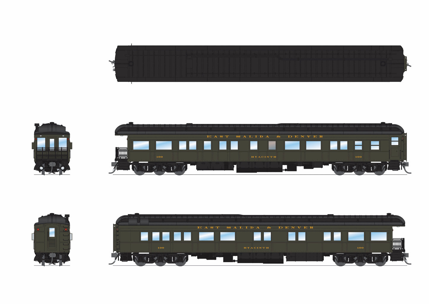 PRE-ORDER East Salida & Denver Business Car Hyacinth