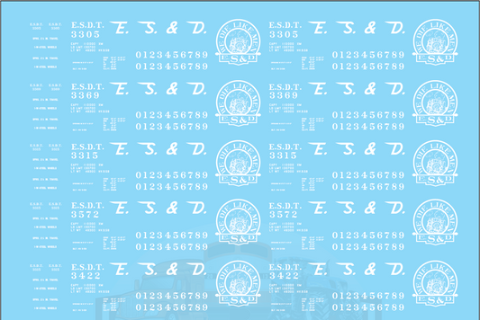 ES&D HO Scale Decals Set A