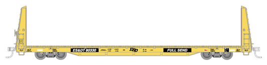 PRE-ORDER ES&DT HO Bulkhead Flatcar #80420 with Shot Glass Adapter